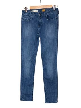 Pilcro and the Letterpress Anthropologie Stet Blue Denim Stretch Blend Size 27